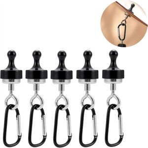 TLILY Camping Magnetic Hooks,Magnet Clip Hanger with Carabiner