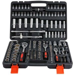 Ymyny - Complete Toolbox with 1/4', 3/8' and 1/2' Socket and Accessory Set - Mechanics Tools from Our Ultimate Range with Ratchet Wrench - 172 Pieces