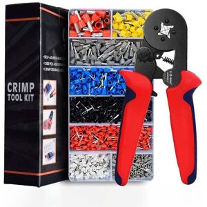 ZVD Crimping pliers, 1200 insulated crimp terminals, electrical cable lug, wire end ferrule crimping tool, connecting cable 0.25–10.00 mm², electrician's