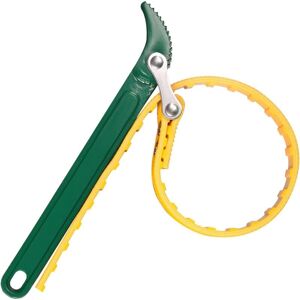 Oil Filter Strap Wrench 8 Inch Multi-Function Rubber Strap Wrench Bottle Opener Ratchet Wrench Adjustable Tubes Hand Tool (Yellow) - Csparkv