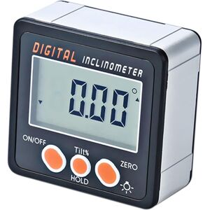 TINOR Digital LCD Protractor Inclinometer 0-360° Electronic Protractor Aluminum Alloy Shell Digital Bevel Box Protractor Meter Magnetic Base