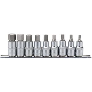 Draper - 1/2' Sq. Dr. 55mm Long Metric Hexagonal Socket Bit Set (9 Piece) (16307)