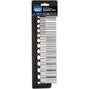 Draper - 3/8' Sq. Dr. Expert Multi-Drive&174 Deep Socket Set (12 Piece) (50176)