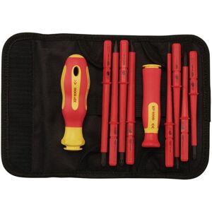 DRAPER TOOLS Draper Expert 10-Piece VDE Approved Fully Insulated Interchangeable Blade Screwdriver Set with Ergonomic Handle (Model 05721)