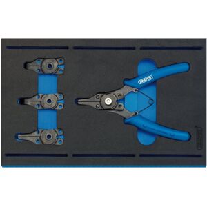 Draper Expert - Draper Interchangeable Circlip Plier Set in 1/4 Drawer eva Insert Tray (5 Piece) (63196)