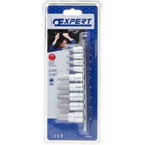 Expert Hex Bit Socket Set of 9 1/4 & 3/8in Drive BRIE034802B