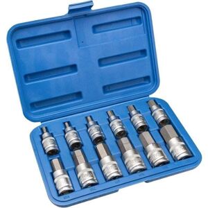 TRIMEC 12 Piece Torx Hex Socket Wrench Set (5, 6, 7, 8, 10, 12, 14, 16, 17, 18, 19 & 22mm) with Plastic Box, 12.5mm (1/2 inch).