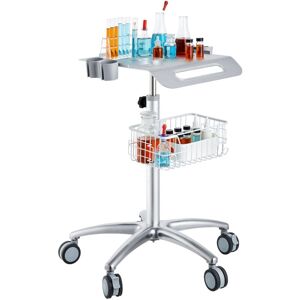 Mophorn - Medical Cart, Salon Cart with Wheels, Mobile Trolley Cart 26.77'-42.91' Height Adjustable, Metal Salon Stations for Hair Stylist, Rolling