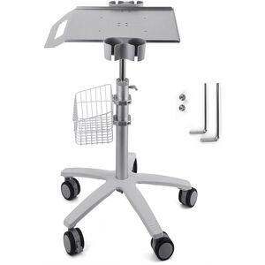 Mophorn - Medical Cart, Salon Cart with Wheels, Mobile Trolley Cart 26.77'-42.91' Height Adjustable, Metal Salon Stations for Hair Stylist, Rolling