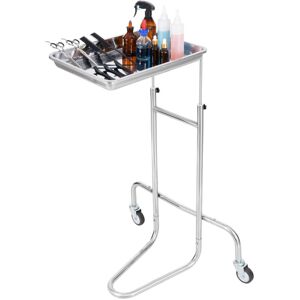 Mophorn - Stainless Steel Lab Carts, Lab Utility Cart with Single Tray, Mobile Medical Cart with 2 Silent Wheels, Lab Rolling Cart for Lab, Clinic,
