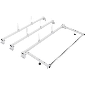 Trailer Ladder Rack, 56' 3-Crossbar Van Roof Rack, Heavy-Duty for Ford Transit Custom 2013-2024 - Mophorn