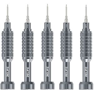 TLILY RL-730A 5PCS Screwdriver Strong Magnetic Suction, Extra Hard S2 Steel Bit Repair Tools