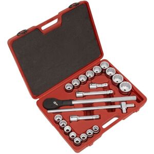 Sealey - AK2598 Premier Socket Set 3/4''Sq Drive 12-point 22pc
