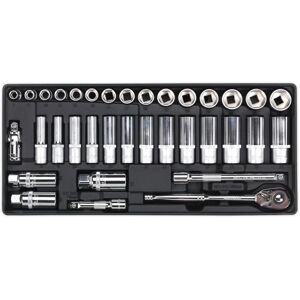 Sealey - TBT20 Premier Socket Set with Tool Tray 3/8''Sq Drive 35pc