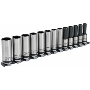 Sealey - AK2745B Premier Black Deep Lock-On&trade Socket Set 1/2''Sq Drive 13pc