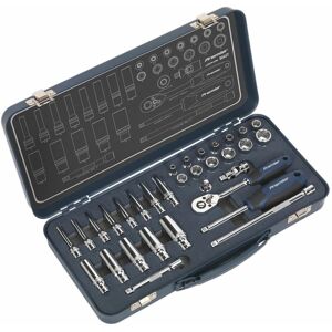 Sealey - Metric Socket Set 32pc 1/4Sq Drive Lock On 6pt Mirror Finish AK27480
