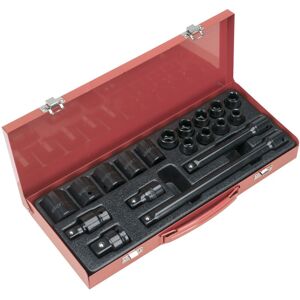 Sealey - Impact Socket Set 19pc 1/2Sq Drive Metric AK5619M