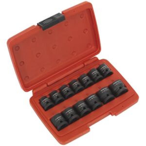 Sealey - AK5613LP Premier Low Profile Impact Socket Set 1/2'Sq Drive 13pc