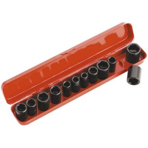 AK682 Premier Metric/Imperial Impact Socket Set 3/8'Sq Drive 12pc - Sealey
