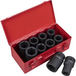 Sealey - AK689 Premier Metric/Imperial Deep Impact Socket Set 1''Sq Drive 10pc