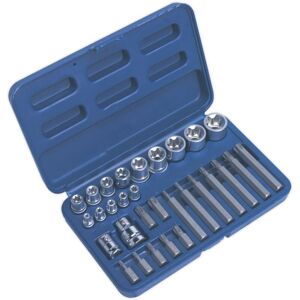 Sealey - Premier TRX-Star Socket & Bit Set 1/4'', 3/8'' & 1/2''Sq Drive 30pc AK619