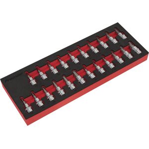Sealey - AK6243 Premier TRX-Star/Hex/Spline Socket Bit Set 3/8''Sq Drive 22pc