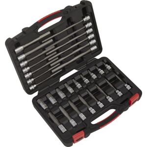 Sealey - AK89000 Premier Platinum Hex Socket Bit Set 3/8''Sq Drive 30pc