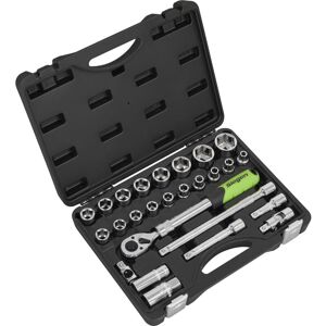 Sealey - S01288 Siegen Extendable Ratchet Socket Set 1/2''Sq Drive 26pc