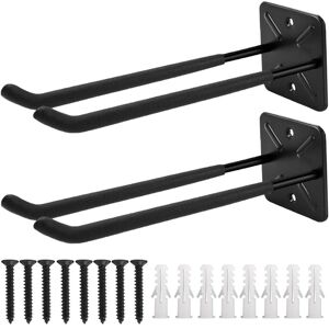 Sollbry - Garage Storage Hook, 2 Pieces Wall Hook, Wall Mounted Bike Rack with Non-Slip Coating, Wall Mounted Tool Storage for Ladder, Bikes, Tools,