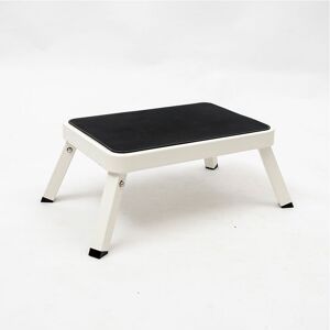 Linghhang - Stepladder Folding stepladder, steel, with non-slip pad, load capacity 150 kg, unfolded dimensions 28 x 46 x 18 cm, white