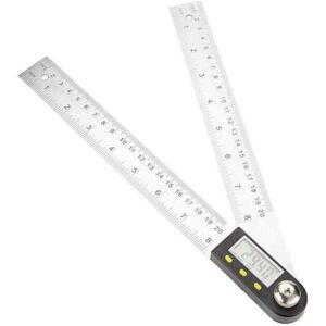 Linghhang - Protractor Ruler, 0-200mm Stainless Steel Digital Angle Ruler, 2 in 1 Protractor Ruler and Protractor, lcd Display