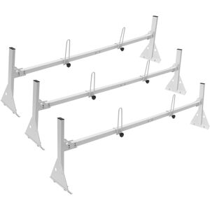 MOPHORN VEVOR Van Roof Ladder Rack, 3 Bar Alloy Steel Ladder Racks with Ladder Stoppers, 340 kg Capacity, Adjustable Roof Racks for Full-size Vans with Rain