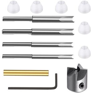 TLILY Woodworking Pen Trimmer Kit, Trimming System with Carbon Steel Cutter Shafts, Set,For Kit Preparation