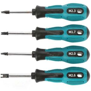 ZVD - 4pcs/Set Jeu de Tournevis Embouts de Tournevis magnétique u fixé Fourche Type magnétique vis rainurée conducteur cr-v Multi Function Kit