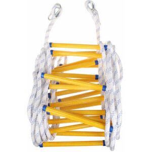 BASETBL 10M Fire Escape Rope Ladder Heavy Duty Fire Safety Ladder with Carabiners BASETBL 10M Fire Escape Rope Ladder Heavy Duty Fire Safety Ladder with Carabiners