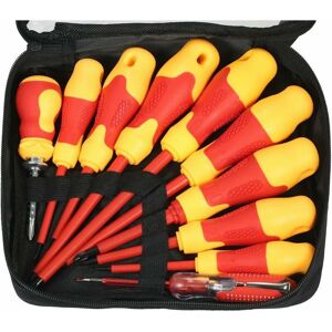 HOOPZI 10pcs 1000V Insulated Screwdriver Set with Magnetic Slotted and Phillips Bits Soft Grips Electricians Electrical Work Repair Tools HOOPZI 10pcs 1000V Insulated Screwdriver Set with Magnetic Slotted and Phillips Bits Soft Grips Electricians Electrical Work Repair Tools