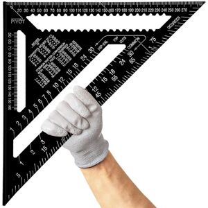 BEIJIYI 12-Inch Aluminum Alloy Carpenter's Square, Metric Triangle Ruler for Measuring Angles, Carpenters, Engineers (Black) BEIJIYI 12-Inch Aluminum Alloy Carpenter's Square, Metric Triangle Ruler for Measuring Angles, Carpenters, Engineers (Black)