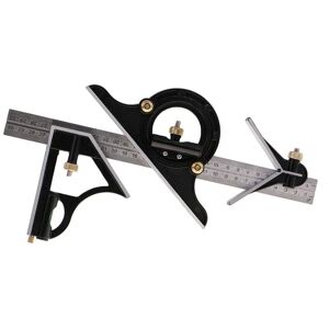 GOTRAYS 12 Inch Combination Square Ruler High Precision Stainless Steel Mechanical Measuring Ruler Double-sided Ruler for Imperial Metric Measurement GOTRAYS 12 Inch Combination Square Ruler High Precision Stainless Steel Mechanical Measuring Ruler Double-sided Ruler for Imperial Metric Measurement