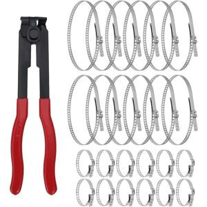 BEIJIYI 12pcs Car/ATV Hose Clamps, Universal Joint CV Pliers with 2 Tools, 10 Crimping Bands BEIJIYI 12pcs Car/ATV Hose Clamps, Universal Joint CV Pliers with 2 Tools, 10 Crimping Bands