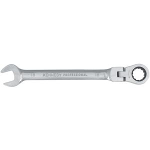 Kennedy - Metric Combination Ratchet Spanner, Flexible Head, 18mm Kennedy - Metric Combination Ratchet Spanner, Flexible Head, 18mm