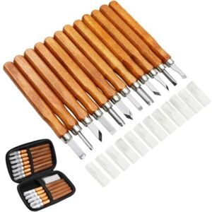 TOOLIVE 14 Piece Wood Carving Tools Set - Professional Carving Chisels Knife Handle Carving Sculptures Expert Carpenter Beginner with Protective Covers TOOLIVE 14 Piece Wood Carving Tools Set - Professional Carving Chisels Knife Handle Carving Sculptures Expert Carpenter Beginner with Protective Covers