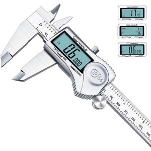 150mm All Stainless Steel Caliper, Precision Digital Caliper, IP54 Waterproof, LCD Display, mm/inch/fraction, Digital Vernier Micrometer Tool 150mm All Stainless Steel Caliper, Precision Digital Caliper, IP54 Waterproof, LCD Display, mm/inch/fraction, Digital Vernier Micrometer Tool