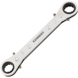 Kennedy - Metric Double End Ring Ratchet Spanner, Chrome Vanadium Steel, Reversibl Kennedy - Metric Double End Ring Ratchet Spanner, Chrome Vanadium Steel, Reversibl