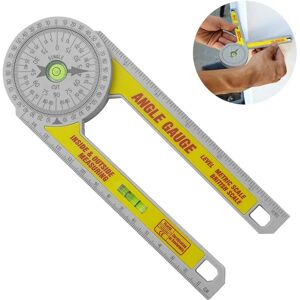 Memkey - abs Miter Gauge, 2 in 1 Portable Digital Angle Finder 0° to 360° Stainless Steel Engineering Miter Angle Gauge Inch and Centimeter for Memkey - abs Miter Gauge, 2 in 1 Portable Digital Angle Finder 0° to 360° Stainless Steel Engineering Miter Angle Gauge Inch and Centimeter for