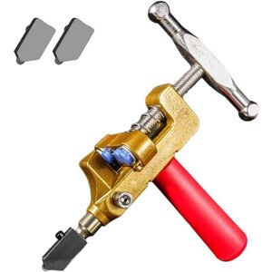 TEHTUY 2-in-1 Tile and Glass Cutter, Portable Manual Cutting Tool for Ceramic, Glazed Tiles, Mirror and Glass (Red) TEHTUY 2-in-1 Tile and Glass Cutter, Portable Manual Cutting Tool for Ceramic, Glazed Tiles, Mirror and Glass (Red)