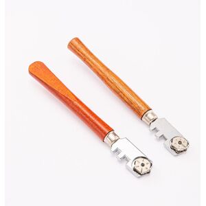 TORMATOR 2-pack Professional 6-Wheel Glass Cutter with Tungsten Carbide Cutting Wheels for 2-6mm Cuts on Glass, Mirrors, and Stained Glass, Adjustable Wooden TORMATOR 2-pack Professional 6-Wheel Glass Cutter with Tungsten Carbide Cutting Wheels for 2-6mm Cuts on Glass, Mirrors, and Stained Glass, Adjustable Wooden