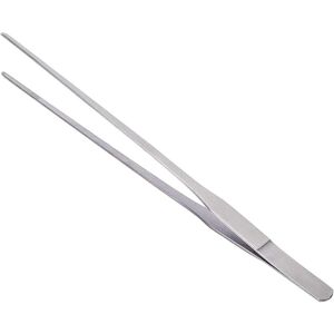 Memkey - 2 pairs of stainless steel tweezers, 27 cm long, straight/curved, with precise serrated end for aquascaping, gardening, cooking, industrial Memkey - 2 pairs of stainless steel tweezers, 27 cm long, straight/curved, with precise serrated end for aquascaping, gardening, cooking, industrial