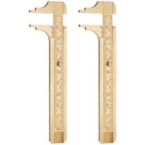 2-Piece Measuring Tools Set: Pocket Caliper, Brass Ruler, Sliding Brass Caliper, Portable Caliper, Suitable for Men 2-Piece Measuring Tools Set: Pocket Caliper, Brass Ruler, Sliding Brass Caliper, Portable Caliper, Suitable for Men