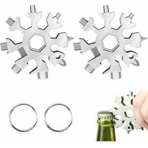 TRIMEC 2 piècesNeige Outil,Outil portable flocon,acier inoxydable 18 en 1,Tournevis Ouvre Bouteille,Porte-clés Tournevis Ouvre,Adventure multifonction,18 en TRIMEC 2 piècesNeige Outil,Outil portable flocon,acier inoxydable 18 en 1,Tournevis Ouvre Bouteille,Porte-clés Tournevis Ouvre,Adventure multifonction,18 en