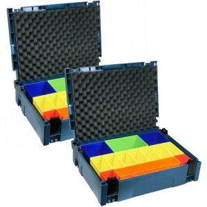2 x Makita makpac 1 Organiser Coloured Container Stackable Tool Case Toolbox 2 x Makita makpac 1 Organiser Coloured Container Stackable Tool Case Toolbox